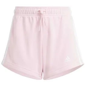 adidas Essentials 3 Stripe Shorts - Girls - Pink/White