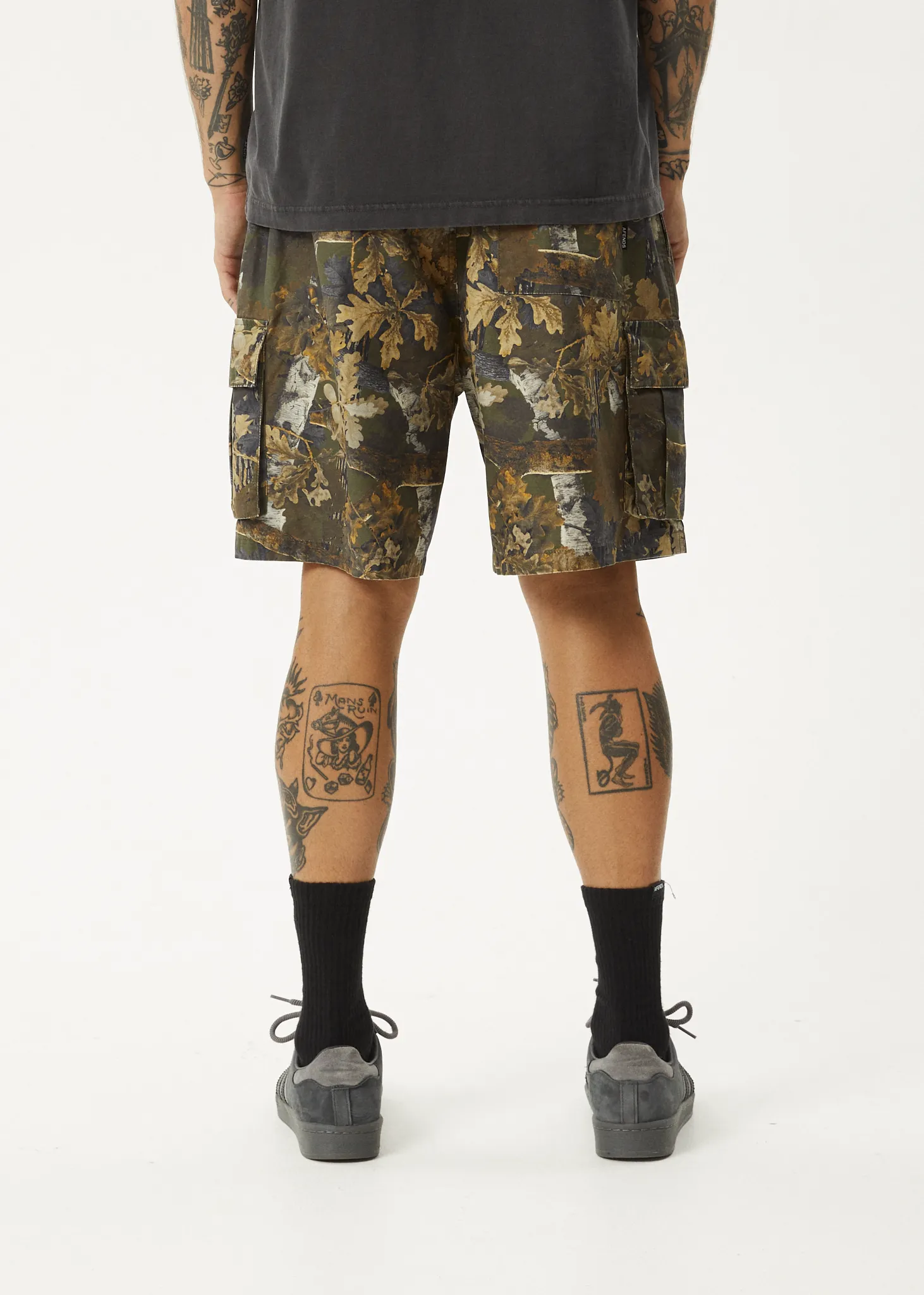 AFENDS Mens Ninety Eights Cargo - Oversized Cargo Short 20 Inch - Find Me