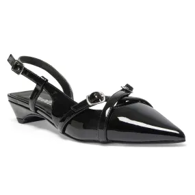 Amelia Flat in Black Patent