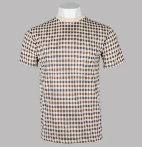 Aquascutum Club Check T-Shirt Beige