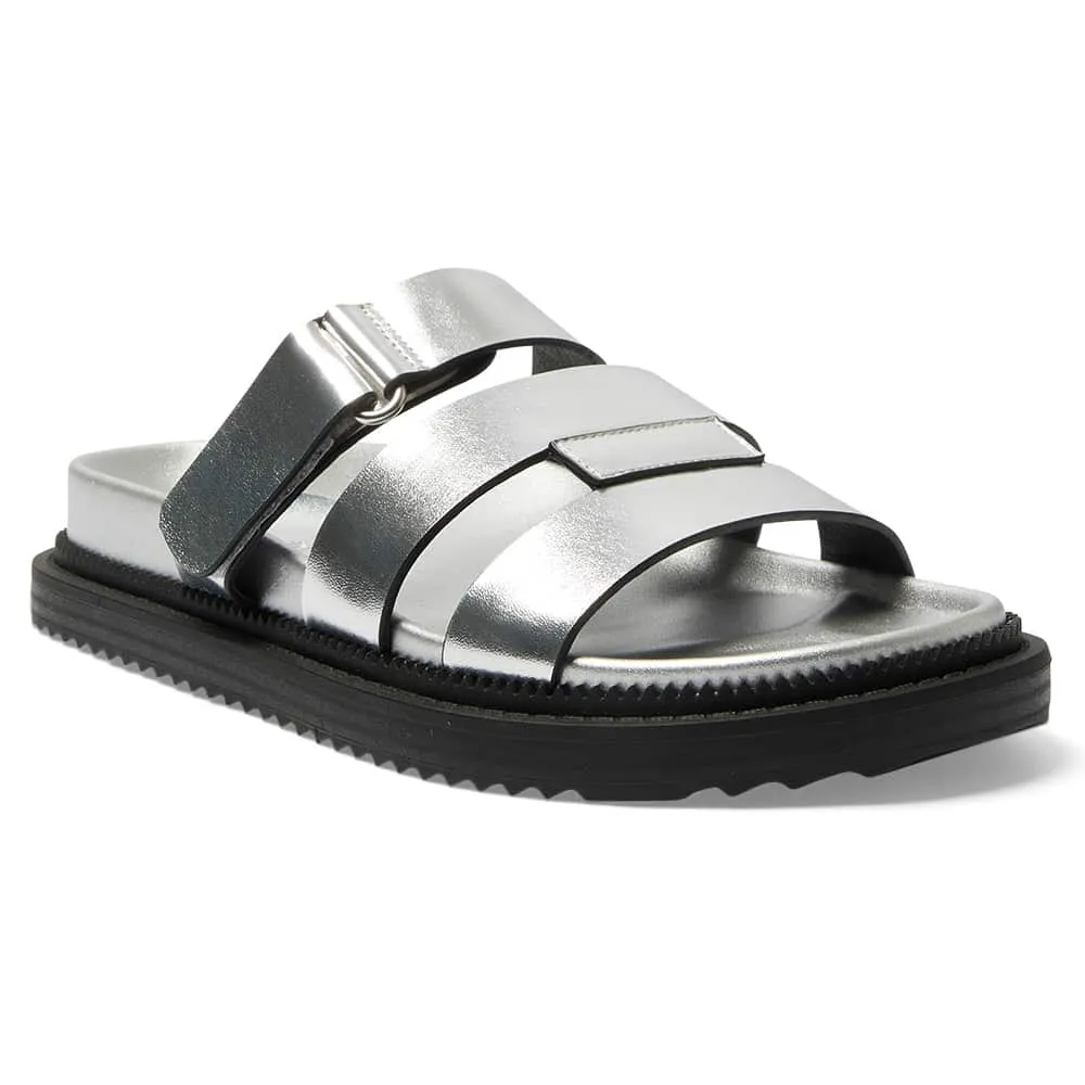 Balmoral Sandal in Silver Smooth