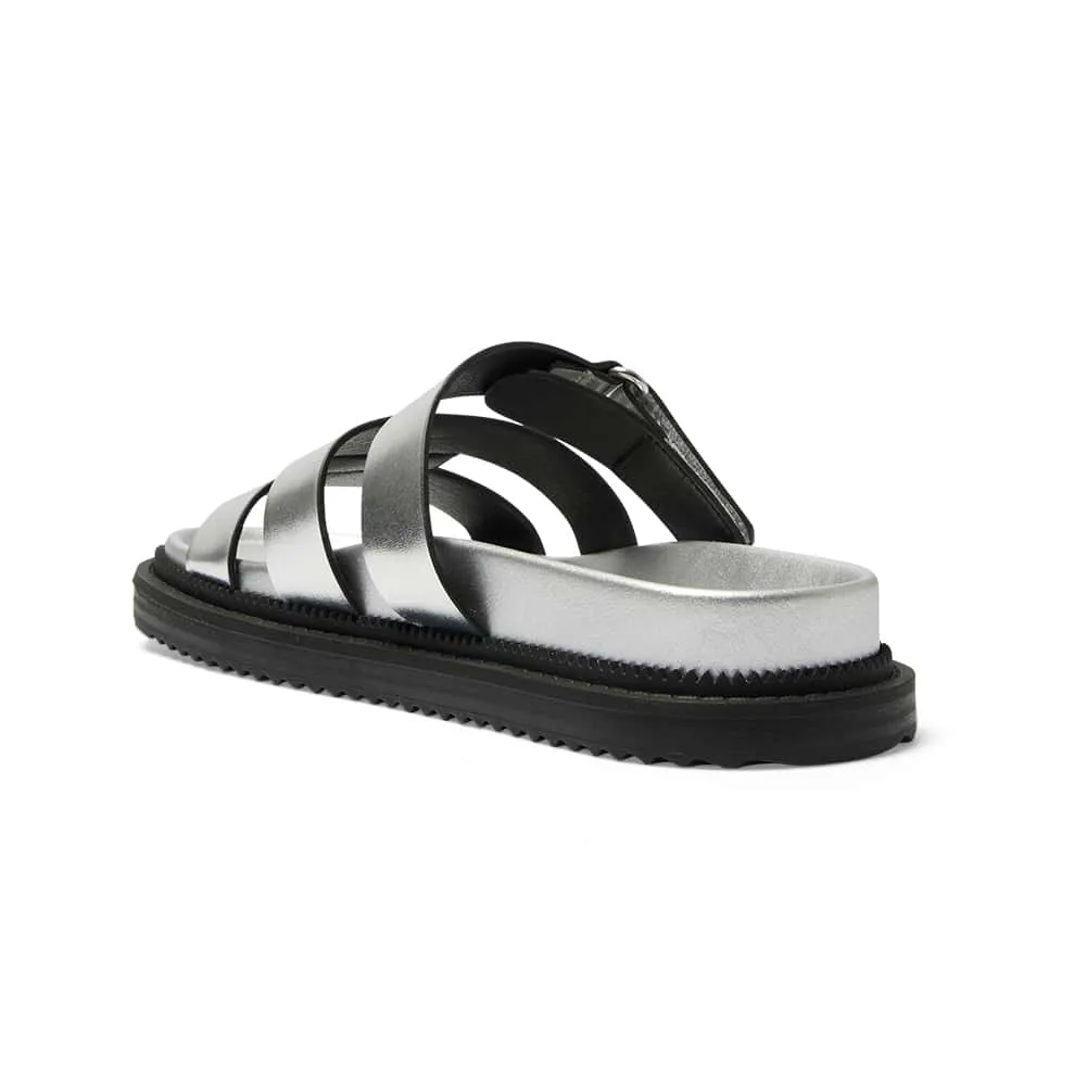 Balmoral Sandal in Silver Smooth