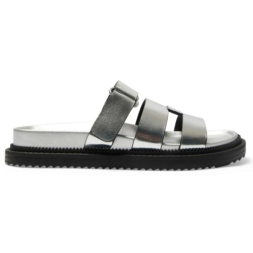 Balmoral Sandal in Silver Smooth