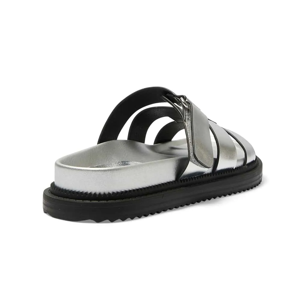 Balmoral Sandal in Silver Smooth