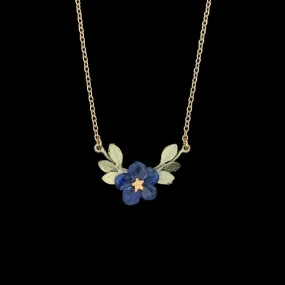 Blue Violet Pendant - Single Flower