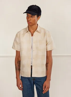 Boxy Clerk Shirt | Ecru Twister | Ecru