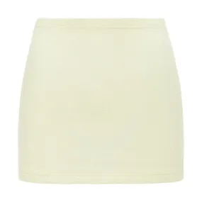 Buttercream Rib Micro Skirt