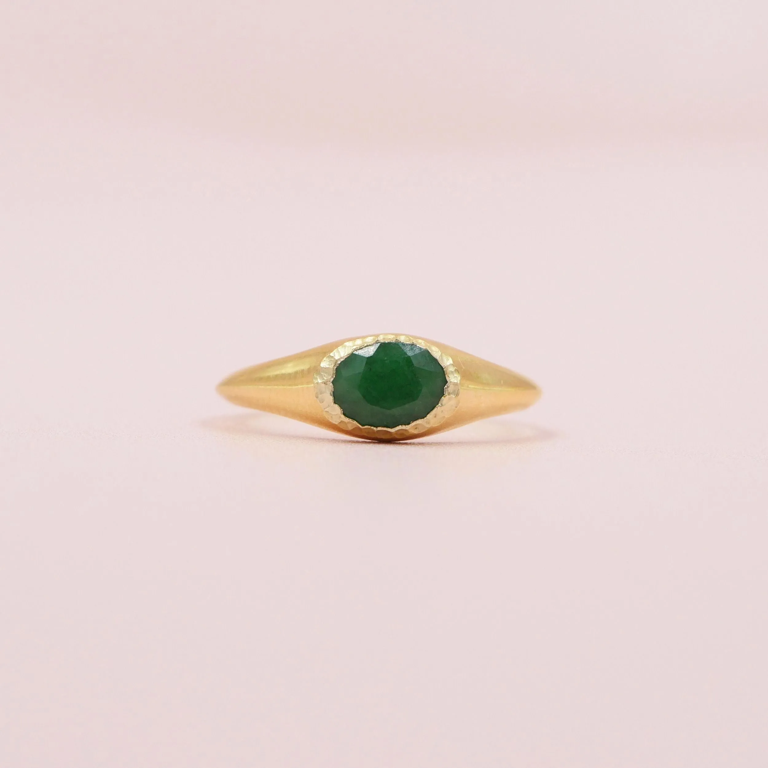 Emerald Gemstone Signet Ring