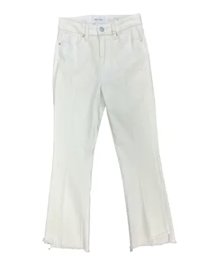 Jeanne White Cropped Flare Jeans