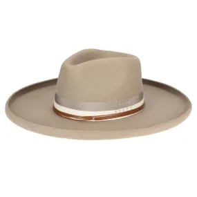 Nothing But Neutral Wool Felt Stiff Rolled Brim Fedora