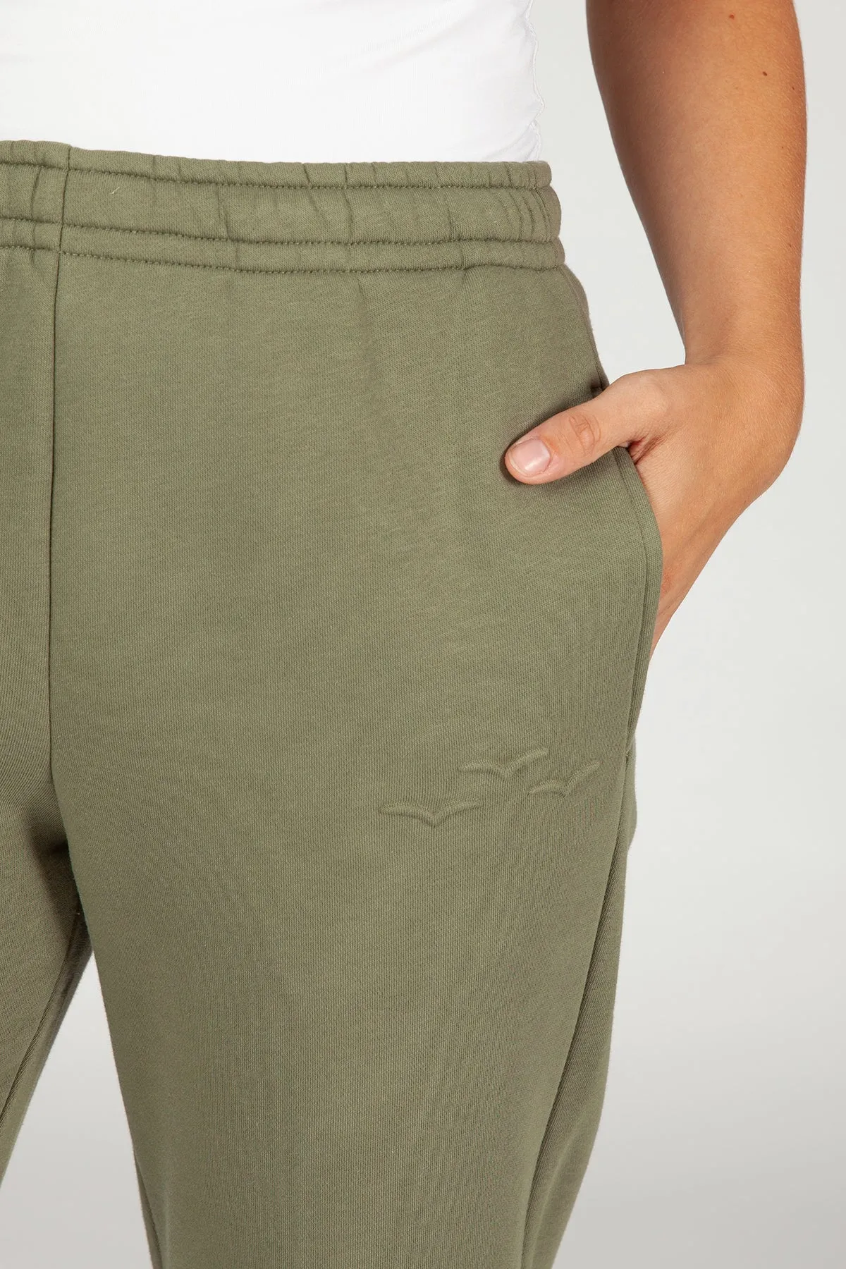 Nova premium fleece relaxed joggers in olive