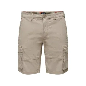 Pantaloncini Uomo Only & Sons - Onslab Life 0020 Ribstop Cargo Shorts - Beige