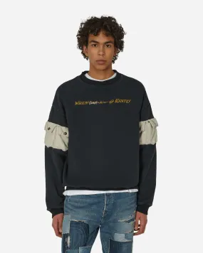 SWT Knit 2Tones Nickel 8 Sleeve Sweatshirt (Working Embroidery) Black