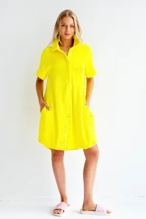 TERRY DRESS - SUNSHINE YELLOW