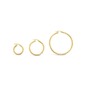 Twisted Gold Hoops