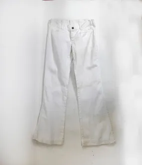 Vintage 1970s Sailor Pants White Cotton Flare Bell Bottoms XS Petite